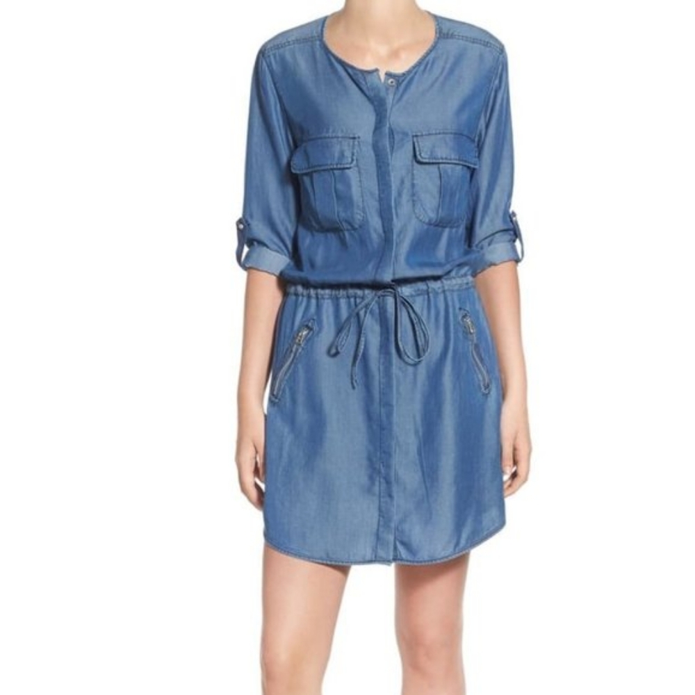 Kut From the Kloth Chambray Denim Audrey Dress Size M
